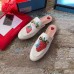 Gucci White Princetown Slippers With Gucci Strawberry