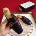 Gucci Black Leather Slippers With Signature Web