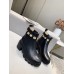 Gucci Ankle Boots In Black Leather with Crystals