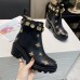 Gucci Ankle Boots In Black Leather with Bees and Stars