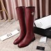 Gucci Boots In Bordeaux Leather with Tiger Head