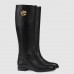 Gucci Boots In Black Leather with Tiger Head