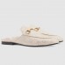 Gucci Princetown Slippers In White GG Lame