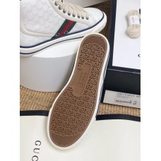 Gucci Women's Tennis 1977 High Top Sneakers In White GG Fabric