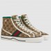 Gucci Women's Tennis 1977 High Top Sneakers In GG Canvas