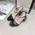 Gucci Black Mid-heel Sandals With GG Marmont Logo