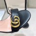Gucci Black Mid-heel Sandals With GG Marmont Logo