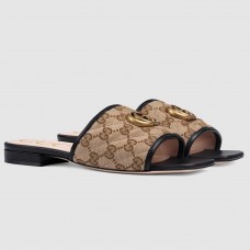 Gucci Slide Sandals In GG Matelasse Canvas