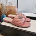 Gucci Slide Sandals In Pink Matelasse Leather With Double G