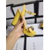 Gucci Yellow Platform Sandals With GG Marmont Logo