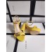 Gucci Yellow Platform Sandals With GG Marmont Logo