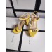 Gucci Yellow Platform Sandals With GG Marmont Logo