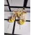 Gucci Yellow Platform Sandals With GG Marmont Logo