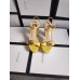 Gucci Yellow Platform Sandals With GG Marmont Logo