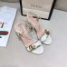 Gucci White Mid-heel Sandals With GG Marmont Logo