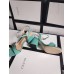 Gucci Pastel Green Mid-heel Sandals With Double G