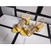 Gucci Pastel Yellow Mid-heel Sandals With Double G