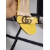 Gucci Pastel Yellow Mid-heel Sandals With Double G