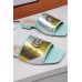 Gucci Slide Sandals In Silk With Multicolor Sequin