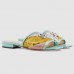 Gucci Slide Sandals In Silk With Multicolor Sequin