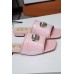Gucci Slide Sandals In Silk With Pink Sequin