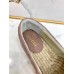 Gucci Dusty Pink Leather Espadrilles With Double G