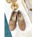 Gucci Dusty Pink Leather Espadrilles With Double G