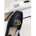 Gucci Black Leather Espadrilles With Double G