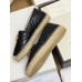 Gucci Black Leather Espadrilles With Double G