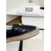 Gucci Black Leather Espadrilles With Double G
