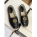 Gucci Black Leather Espadrilles With Double G