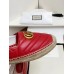Gucci Red Leather Espadrilles With Double G