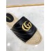 Gucci Black Leather Espadrille Sandals