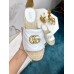 Gucci White Leather Espadrille Sandals