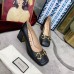 Gucci Black Leather Pumps 75mm With Horsebit