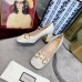 Gucci White Leather Pumps 75mm With Horsebit