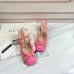 Gucci Pink Leather Slingback Pumps 75mm With Horsebit