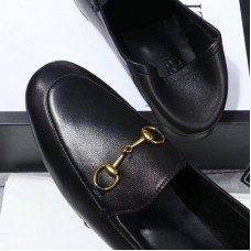 Gucci Foldable Slim Horsebit Loafers In Black Leather