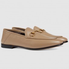 Gucci Foldable Slim Horsebit Loafers In Brown Leather
