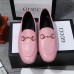 Gucci Foldable Slim Horsebit Loafers In Pink Leather