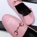 Gucci Foldable Slim Horsebit Loafers In Pink Leather