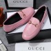 Gucci Foldable Slim Horsebit Loafers In Pink Leather