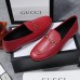 Gucci Foldable Slim Horsebit Loafers In Red Leather