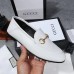 Gucci Foldable Slim Horsebit Loafers In White Leather