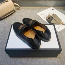 Gucci Black Loafers With Web and Horsebit