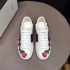 Gucci White Women Ace Embroidered Floral Sneaker