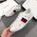 Gucci White Women Ace Sneaker With Bees and Stars