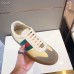 Gucci Butter Leather Women G74 Sneaker With Web