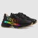 Gucci Women's Black Rhyton Sneaker With Gucci logo