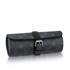 Louis Vuitton 3 Watch Case Monogram Eclipse M43385